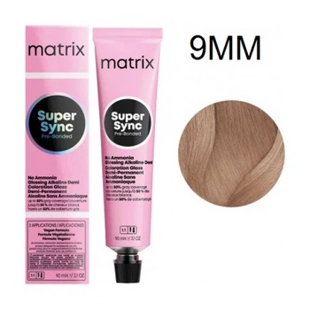 Краска Matrix Super Sync Pre-Bonded (Natural Collection) - 9MM Очень светлый блонд мокка (шоколадный интенсив)-90мл.