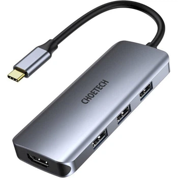 Мультипортовый адаптер Choetech 7-in-1 Multiport USB Type-C Hub (HUB-M19)