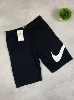 Чоловічі шорти Nike бавовна тринитка з кишенями чорні XL (LUX1487)