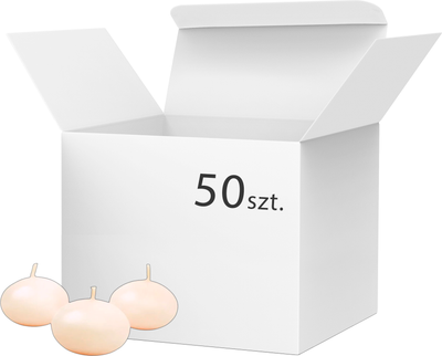 Набір плаваючих свічок PartyDeco Диск матові 4 см 50 шт. Кремові (ZES5901157442987)