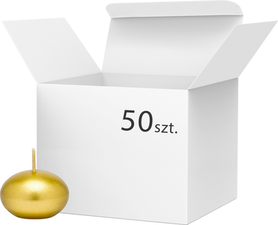 Набір плаваючих свічок PartyDeco Диск металізовані 4 см 50 шт. Золотисті (ZES5902230762763)