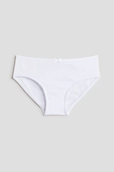 Трусики слипы однотонные для девочки H&M 1214392-9 122-128 см (6-8 years) Белый