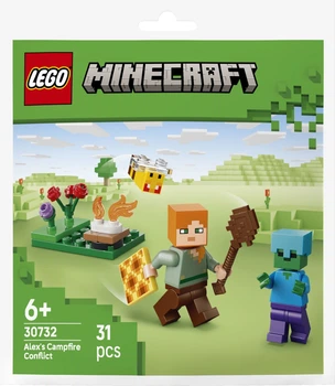 Конструктор LEGO Minecraft Конфлікт біля багаття Алекса 31 деталь (30732)
