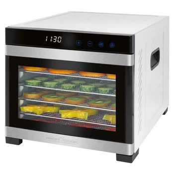 Сушилка для овощей и фруктов ProfiCook PC-DR 1218 дегидратор 650 Вт, 6 полок, нержавеющая сталь