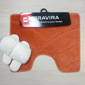 Килимок під унітаз Bravira серія Classik 50х60см BR-CLT201825 182-Brick BR-CLT201825_182_50x60_U