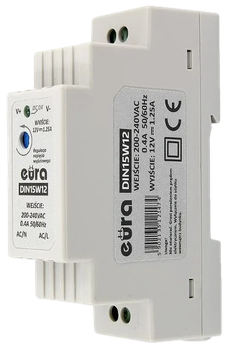 Блок живлення на DIN-рейку Eura 15 Вт 12 В 1.25 A DC DIN15W12 (5902135121474)
