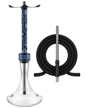 Кальян Aroma Hookah Mike Blue Titanium 57см синий в комплекте из нержавеющей стали