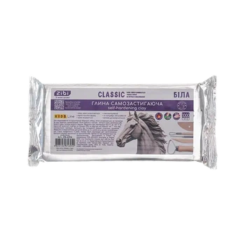 Глина Zibi Classic самозастигаюча 1кг біла (ZB.6294)