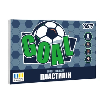 Пластилін Yes Football 8 кольорів 160 г (540712)