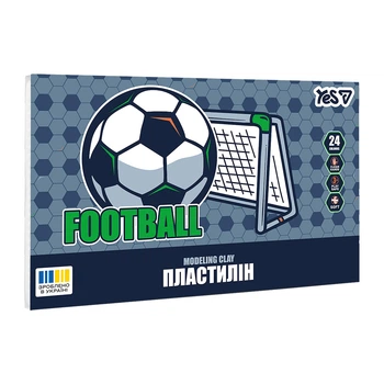 Пластилін Yes Football 24 кольори 480 г (540716)