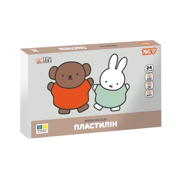 Пластилін Yes Miffy 24 кольори 480 г (540722)
