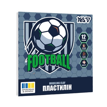 Пластилін Yes Football 12 кольорів 240 г (540714)