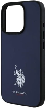 Панель U.S. Polo Leather Embroidered DH Color USHCP15XPGEV для iPhone 15 Pro Max Navy (3666339386139)