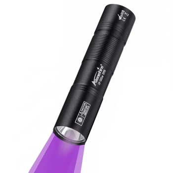Фонарик ультрафиолетовый Alonefire SV98, 365nm (77*17mm) на аккумуляторе, с зарядкой по Type-C, 300lm, 3W, Black