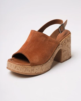 Босоніжки жіночі Krula 3505168 рудий замша 36