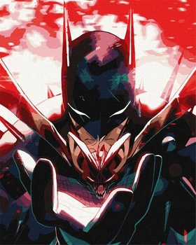 Obraz do malowania według numerów Ideyka WB Batman: Mroczny Rycerz z farbami metalicznymi 40x50 cm (4823104388180)