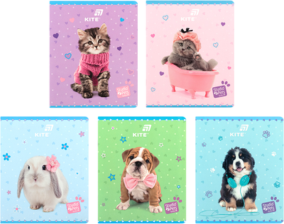 Набір зошитів Kite Studio Pets 24 аркуші у клітинку 10 шт (SP26-238/10)