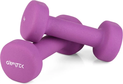 Гантели для фитнеса неопреновые Gymtek Queenfit 2х1кг фиолетовый