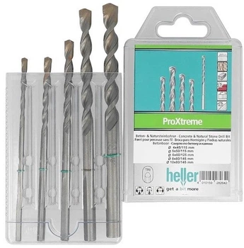 Komplet wierteł do betonu i kamienia Heller ProXtreme 4-10 mm 5 szt (4010159282642)