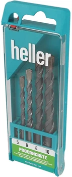 Zestaw wierteł Heller do betonu ProConcrete 5-10 mm 4 szt (4010159168731)