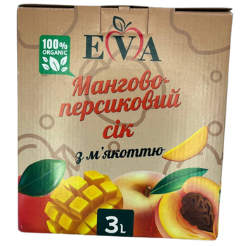 Сік мангово-персиковий з м'якоттю Bag-in-box 3 л