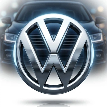 Емблема Volkswagen Jetta 6 2010 -2014г Хром об'ємна 130 мм (OEM: 5C6 853 601, 5C6853601, 5C6853630DLIP, 5C6853601ULM)