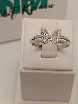 Серебряное кольцо Бантик 24397