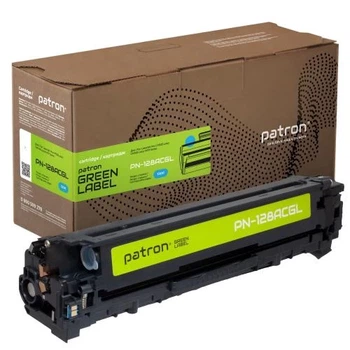 Картридж HP 128A (CE321A), Cyan, Patron Green (PN-128ACGL)