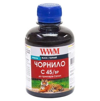 Чернила WWM Canon PG-440/445/80, PGI-450Bk, Black, 200 мл, пигментные (C45/BP)