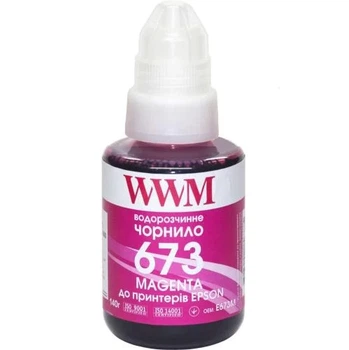 Чернила WWM Epson L800/L805/L810/L850/L1800, Magenta, 140 мл, водорастворимые (E673M)