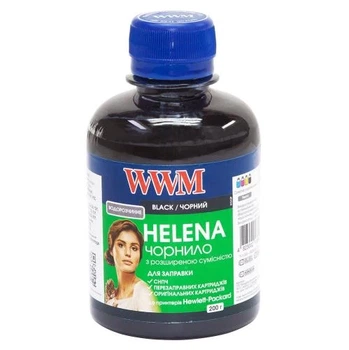 Чернила WWM HP Universal HELENA, 21/27/54/56/121/122/129/130/131/132/140/901, Black, 200 мл (HU/B)