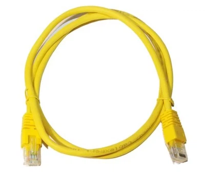 Патч-корд 1 м, UTP, Yellow, Cablexpert, Cat.5e, CCA, PVC (PP12-1M/Y)
