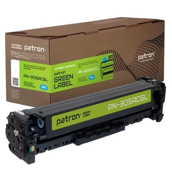 Картридж HP 305A (CE411A), Cyan, Patron Green (PN-305ACGL)