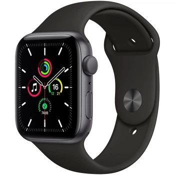Смарт-годинник Apple Watch SE GPS, 44mm, Space Gray, Black Sport Band (Grade C) - Б/В