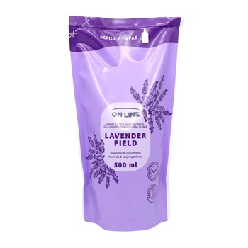 Мило рідке для рук та тіла 2в1 On Line Lavender & Almond Oil (запаска) 500 мл