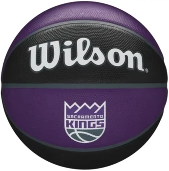 Баскетбольний м'яч Wilson NBA Team Tribute Sac Kings Black/Violet, розмір 7, сертифікат FIBA, 8-панельний, вологопоглинаюче покриття, технологія Extended Range Tech(OB_216FA993BE6C)