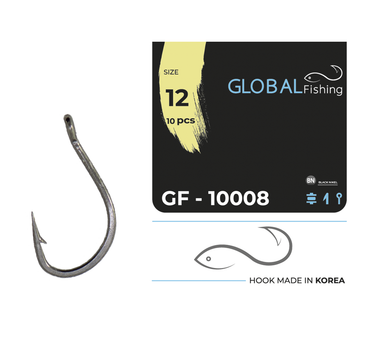 Крючок Global Fishing GF-10008 №12 10шт