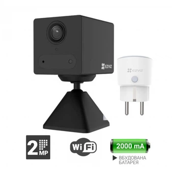Видеокамера Ezviz CS-CB2 2 Мп Wi-Fi с встроенной батареей и розеткой черная