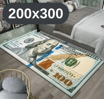 Стильный и износостойкий коврик для дома 200×300-"100 долларов" KT8000609