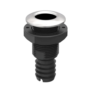 Зливний штуцер зі зворотним клапаном SFTH3 1-1/2" матеріал nylon+GF чорний неірж. кільце SFTH3-1500-01V