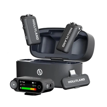 Микрофон петличный 2 шт Hollyland LARK MAX 2 COMBO (Type-C + 3,5 mm TRS) для iPhone/ Android/видеокамеры с зарядным кейсом (33352017)
