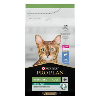 Сухой корм для стерилизованных котов Purina Pro Plan Sterilised Adult Renal Plus с кроликом 1.5 кг 12524320