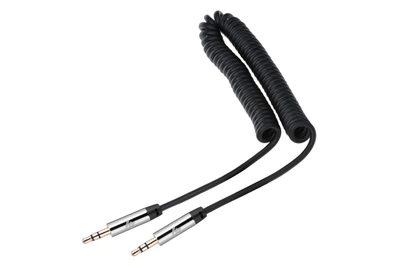 Аудиокабель AUX Mini-Jack 3,5 — Mini-Jack 3,5 2E Coiled MiniJack 1.8m Black
