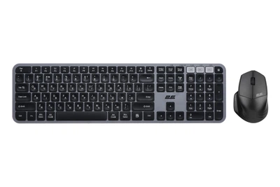 Комплект беспроводная клавиатура и мышь 2E MK-440 Grey-Black WL/BT, EN/UK