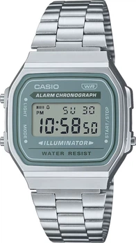 Чоловічий годинник Casio A168WA-3A сріблястий підсвітка (A168WA-3A)