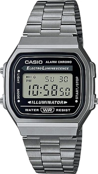 Мужские часы Casio A168WGG-1A черные подсветка (A168WGG-1A)