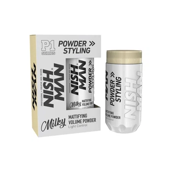 Матова пудра для створення об'єму волосся Nishman Styling Powder Wax P1 Milky, 20 г