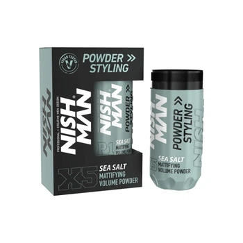 Матова пудра для створення об'єму волосся Nishman Styling Powder Wax P5 (X5) з морською силлю, 20 г