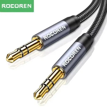 Кабель AUX Rocoren Mini Jack 3.5mm - 3.5mm (1 метр) (черний)