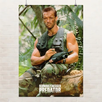 Постер Хищник, Арнольд Шварценеггер, Predator (1987), культовое кино, A3 42×29 см (id5889)